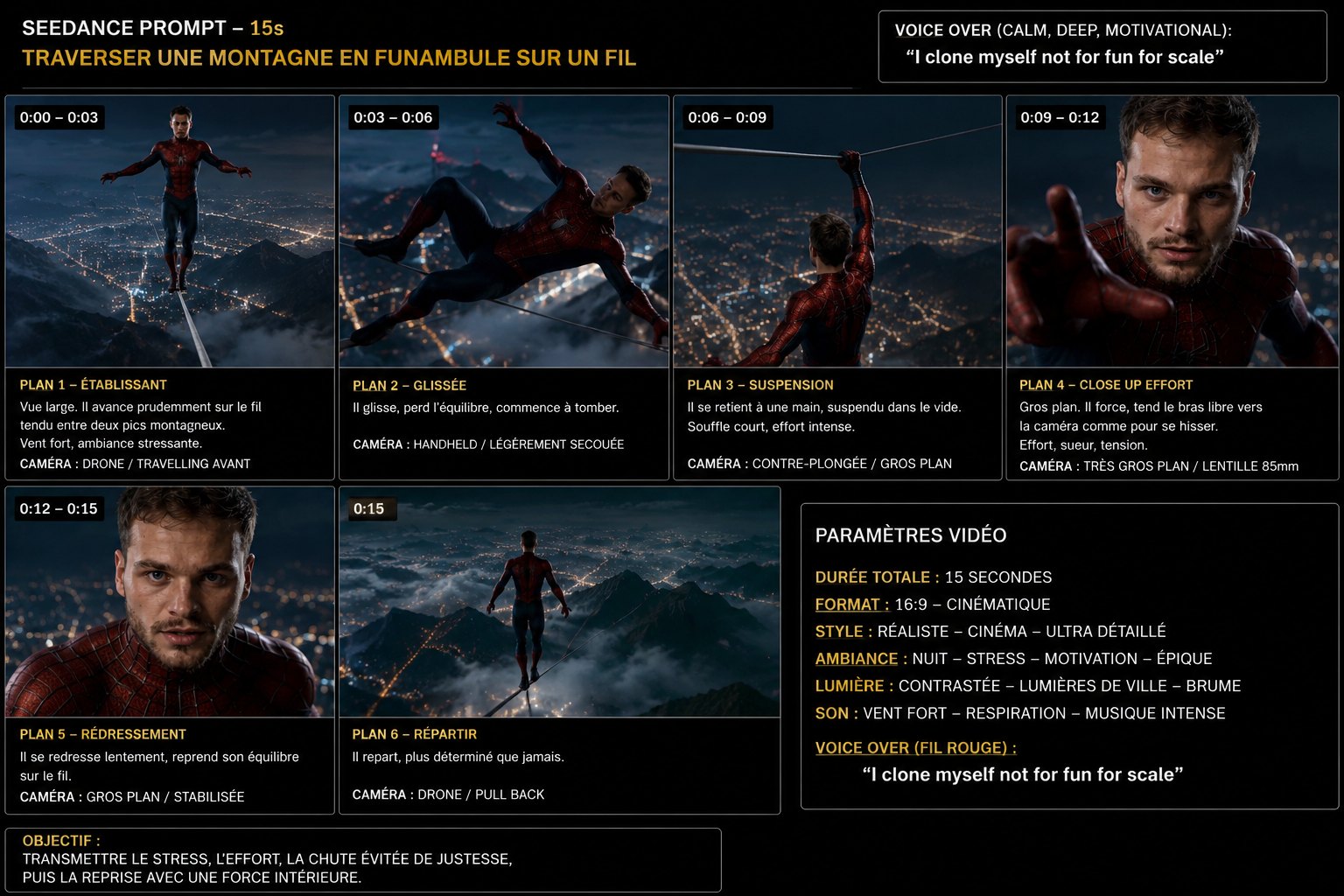 Shot list — Pre-production